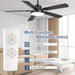 52 in. Ceiling Fan with Remote, Bedroom Ceiling Fans with Lights, Quiet Reversible Fan for Summer Winter, Modern Ceiling Fan for Living Room Dining Room-3-ErisView