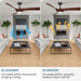 52 in. Ceiling Fan with Remote Control, Indoor Outdoor Ceiling Fan with Light, LED Dimmable DC Reversible Modern Outdoor Fan, Quiet Ceiling Fans-4-ErisView