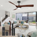 52 in. Ceiling Fan with Remote Control, Indoor Outdoor Ceiling Fan with Light, LED Dimmable DC Reversible Modern Outdoor Fan, Quiet Ceiling Fans-1-ErisView