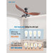 52 in. Ceiling Fan with Remote Control, Industrial Looking Ceiling Fan with Lights for Living Room, Outdoor Patio Ceiling Fans-3-ErisView