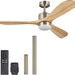 52 in. Ceiling Fan with Remote, Farmhouse Outdoor Ceiling Fan with Light, Reversible Quiet Ceiling Fans, Walnut Wood Ceiling Fan, Outdoor Patio Fans-15-ErisView
