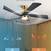 52 in. Ceiling Fan with Remote, Farmhouse Outdoor Ceiling Fan with Light, Reversible Quiet Ceiling Fans, Walnut Wood Ceiling Fan, Outdoor Patio Fans-27-ErisView