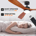 52 in. Ceiling Fan with Remote, Farmhouse Outdoor Ceiling Fan with Light, Reversible Quiet Ceiling Fans, Walnut Wood Ceiling Fan, Outdoor Patio Fans-5-ErisView