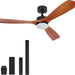 52 in. Ceiling Fan with Remote, Farmhouse Outdoor Ceiling Fan with Light, Reversible Quiet Ceiling Fans, Walnut Wood Ceiling Fan, Outdoor Patio Fans-1-ErisView