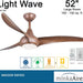 52 in. Ceiling Fan with Remote and Additional Wall Control, Distressed Koa Ceiling Fan-4-ErisView