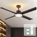 52 in. Ceiling Fan with Up and Down Light, 4 Metal  Blade Ceiling Fan-1-ErisView