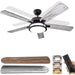 52 in. Ceiling Fans Fandelier with Lights for Bedroom Living Room Kitchen, Remote Control Fan, Modern Wood Outdoor Flush Mount Ceiling Fan-1-ErisView