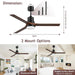 52 in. Ceiling Fans with Lights and Remote, Black Ceiling Fan with Remote, Outdoor Ceiling Fans with Light, Farmhouse Patio-13-ErisView