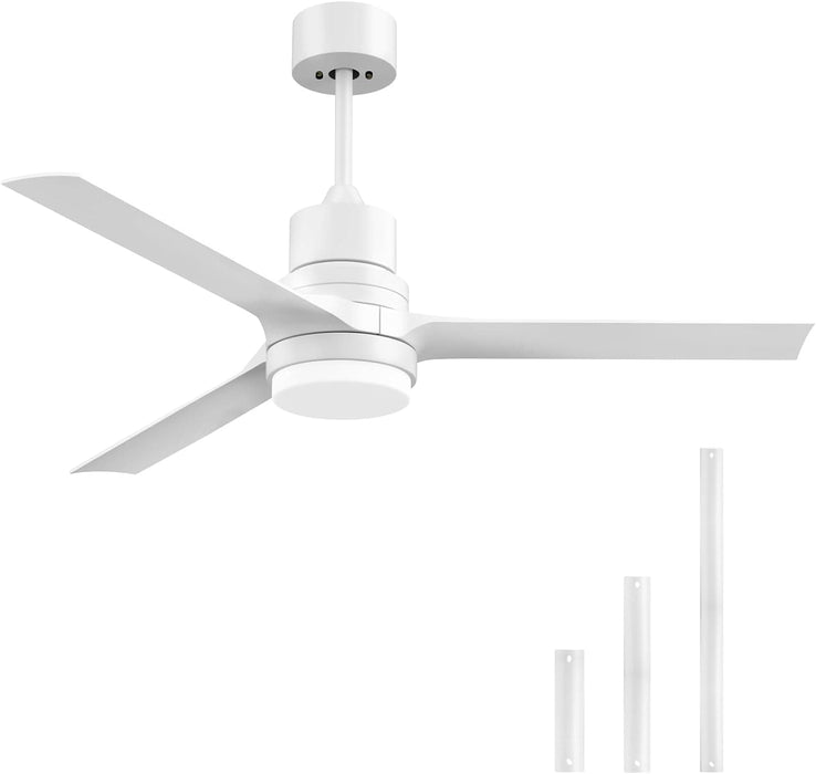 52 in. Ceiling Fans with Lights and Remote, Black Ceiling Fan with Remote, Outdoor Ceiling Fans with Light, Farmhouse Patio-15-ErisView