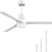 52 in. Ceiling Fans with Lights and Remote, Black Ceiling Fan with Remote, Outdoor Ceiling Fans with Light, Farmhouse Patio-15-ErisView