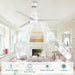 52 in. Ceiling Fans with Lights and Remote, Black Ceiling Fan with Remote, Outdoor Ceiling Fans with Light, Farmhouse Patio-16-ErisView