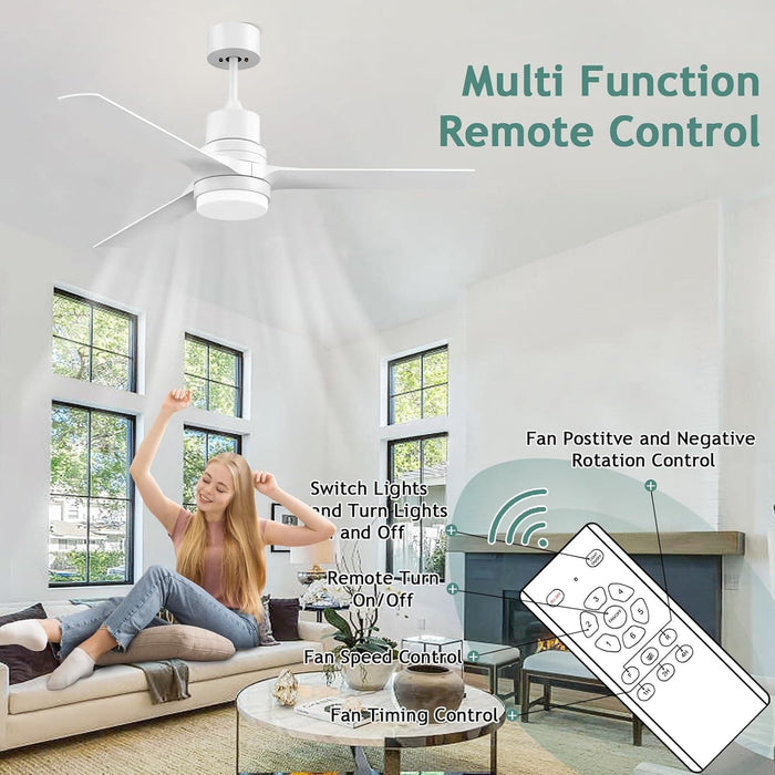 52 in. Ceiling Fans with Lights and Remote, Black Ceiling Fan with Remote, Outdoor Ceiling Fans with Light, Farmhouse Patio-17-ErisView
