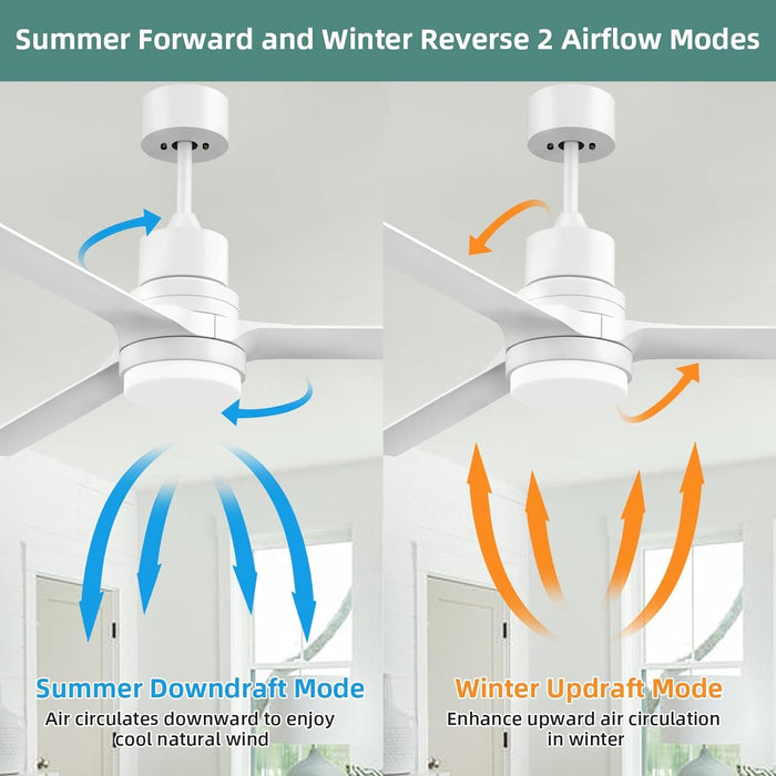 52 in. Ceiling Fans with Lights and Remote, Black Ceiling Fan with Remote, Outdoor Ceiling Fans with Light, Farmhouse Patio-19-ErisView