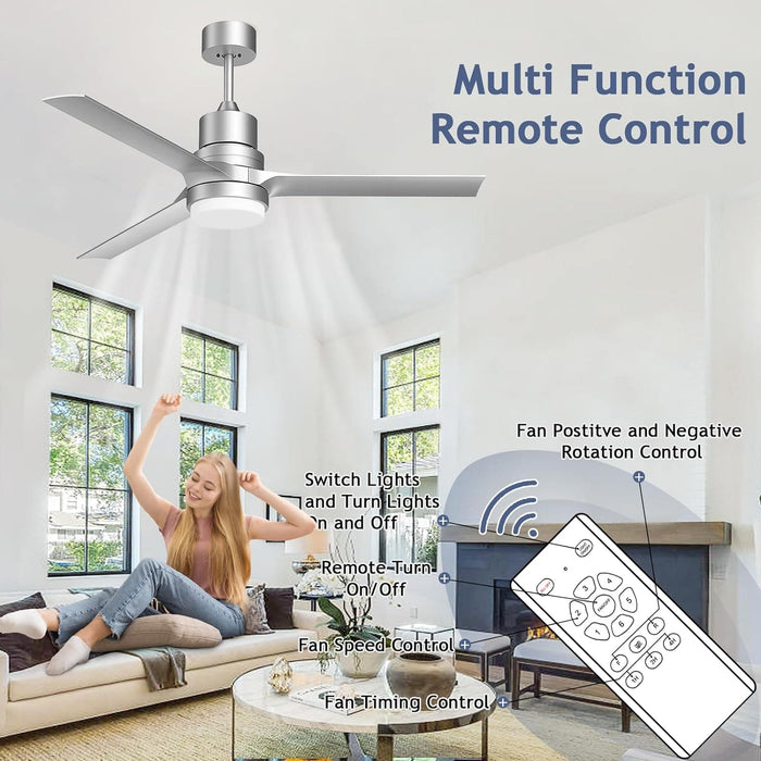 52 in. Ceiling Fans with Lights and Remote, Black Ceiling Fan with Remote, Outdoor Ceiling Fans with Light, Farmhouse Patio-24-ErisView