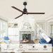 52 in. Ceiling Fans with Lights and Remote, Black Ceiling Fan with Remote, Outdoor Ceiling Fans with Light, Farmhouse Patio-30-ErisView