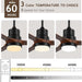 52 in. Ceiling Fans with Lights and Remote, Black Ceiling Fan with Remote, Outdoor Ceiling Fans with Light, Farmhouse Patio-32-ErisView
