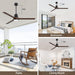 52 in. Ceiling Fans with Lights and Remote, Black Ceiling Fan with Remote, Outdoor Ceiling Fans with Light, Farmhouse Patio-35-ErisView