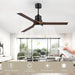 52 in. Ceiling Fans with Lights and Remote, Black Ceiling Fan with Remote, Outdoor Ceiling Fans with Light, Farmhouse Patio-39-ErisView