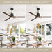 52 in. Ceiling Fans with Lights and Remote, Black Ceiling Fan with Remote, Outdoor Ceiling Fans with Light, Farmhouse Patio-41-ErisView