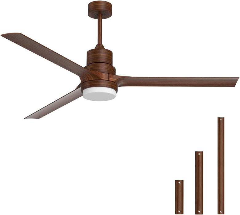52 in. Ceiling Fans with Lights and Remote, Black Ceiling Fan with Remote, Outdoor Ceiling Fans with Light, Farmhouse Patio-44-ErisView