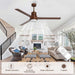 52 in. Ceiling Fans with Lights and Remote, Black Ceiling Fan with Remote, Outdoor Ceiling Fans with Light, Farmhouse Patio-45-ErisView