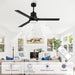 52 in. Ceiling Fans with Lights and Remote, Black Ceiling Fan with Remote, Outdoor Ceiling Fans with Light, Farmhouse Patio-4-ErisView