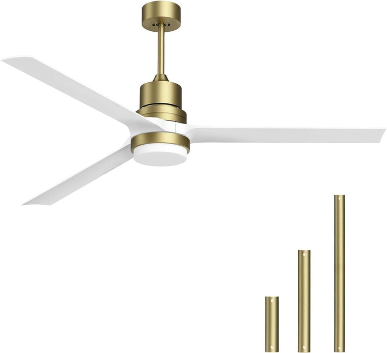 52 in. Ceiling Fans with Lights and Remote, Black Ceiling Fan with Remote, Outdoor Ceiling Fans with Light, Farmhouse Patio-60-ErisView