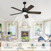 52 in. Ceiling Fans with Lights and Remote, Black Outdoor Fan with Light for Bedroom Patio, Farmhouse Ceiling Fan with Light-3-ErisView