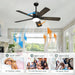 52 in. Ceiling Fans with Lights and Remote, Black Outdoor Fan with Light for Bedroom Patio, Farmhouse Ceiling Fan with Light-4-ErisView