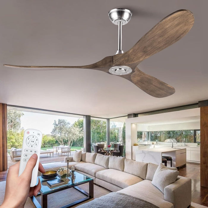 52 in. Ceiling Fans without Lights, Indoor Outdoor Reversible Modern Ceiling Fan with Remote Control, Exterior Ceiling Fans-15-ErisView