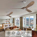 52 in. Ceiling Fans without Lights, Indoor Outdoor Reversible Modern Ceiling Fan with Remote Control, Exterior Ceiling Fans-21-ErisView