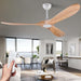 52 in. Ceiling Fans without Lights, Indoor Outdoor Reversible Modern Ceiling Fan with Remote Control, Exterior Ceiling Fans-22-ErisView