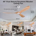 52 in. Ceiling Fans without Lights, Indoor Outdoor Reversible Modern Ceiling Fan with Remote Control, Exterior Ceiling Fans-26-ErisView