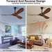 52 in. Ceiling Fans without Lights, Indoor Outdoor Reversible Modern Ceiling Fan with Remote Control, Exterior Ceiling Fans-34-ErisView