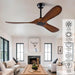 52 in. Ceiling Fans without Lights, Indoor Outdoor Reversible Modern Ceiling Fan with Remote Control, Exterior Ceiling Fans-35-ErisView