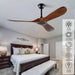 52 in. Ceiling Fans without Lights, Indoor Outdoor Reversible Modern Ceiling Fan with Remote Control, Exterior Ceiling Fans-7-ErisView