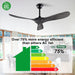 52 in. Ceiling Fans without Lights, Indoor Outdoor Reversible Modern Ceiling Fan with Remote Control, Exterior Ceiling Fans-9-ErisView