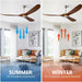 52 in. Ceiling Fans without Lights for Living Room Bedroom, Propeller Ceiling Fan with Remote Control for Outdoor Patio, Porch Fans -14-ErisView