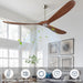 52 in. Ceiling Fans without Lights for Living Room Bedroom, Propeller Ceiling Fan with Remote Control for Outdoor Patio, Porch Fans -20-ErisView