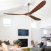 52 in. Ceiling Fans without Lights for Living Room Bedroom, Propeller Ceiling Fan with Remote Control for Outdoor Patio, Porch Fans -23-ErisView