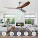 52 in. Ceiling Fans without Lights for Living Room Bedroom, Propeller Ceiling Fan with Remote Control for Outdoor Patio, Porch Fans -3-ErisView