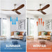 52 in. Ceiling Fans without Lights for Living Room Bedroom, Propeller Ceiling Fan with Remote Control for Outdoor Patio, Porch Fans -4-ErisView