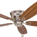 52 in. Classic Flush Mount Indoor LED Ceiling Fan with Light, Pull Chain, Quick-2-Hang, Fast Ceiling Fan Summer Winter, Brushed Nickel Ceiling Fan-10-ErisView