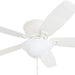 52 in. Classic Flush Mount Indoor LED Ceiling Fan with Light, Pull Chain, Quick-2-Hang, Fast Ceiling Fan Summer Winter, Brushed Nickel Ceiling Fan-15-ErisView