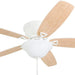 52 in. Classic Flush Mount Indoor LED Ceiling Fan with Light, Pull Chain, Quick-2-Hang, Fast Ceiling Fan Summer Winter, Brushed Nickel Ceiling Fan-23-ErisView
