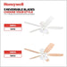 52 in. Classic Flush Mount Indoor LED Ceiling Fan with Light, Pull Chain, Quick-2-Hang, Fast Ceiling Fan Summer Winter, Brushed Nickel Ceiling Fan-32-ErisView