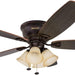 52 in. Classic Flush Mount Indoor LED Ceiling Fan with Light, Pull Chain, Quick-2-Hang, Fast Ceiling Fan Summer Winter, Brushed Nickel Ceiling Fan-39-ErisView