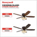 52 in. Classic Flush Mount Indoor LED Ceiling Fan with Light, Pull Chain, Quick-2-Hang, Fast Ceiling Fan Summer Winter, Brushed Nickel Ceiling Fan-42-ErisView
