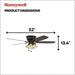 52 in. Classic Flush Mount Indoor LED Ceiling Fan with Light, Pull Chain, Quick-2-Hang, Fast Ceiling Fan Summer Winter, Brushed Nickel Ceiling Fan-45-ErisView