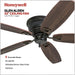 52 in. Classic Flush Mount Indoor LED Ceiling Fan with Light, Pull Chain, Quick-2-Hang, Fast Ceiling Fan Summer Winter, Brushed Nickel Ceiling Fan-52-ErisView